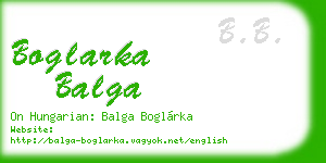 boglarka balga business card