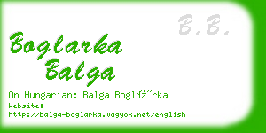 boglarka balga business card